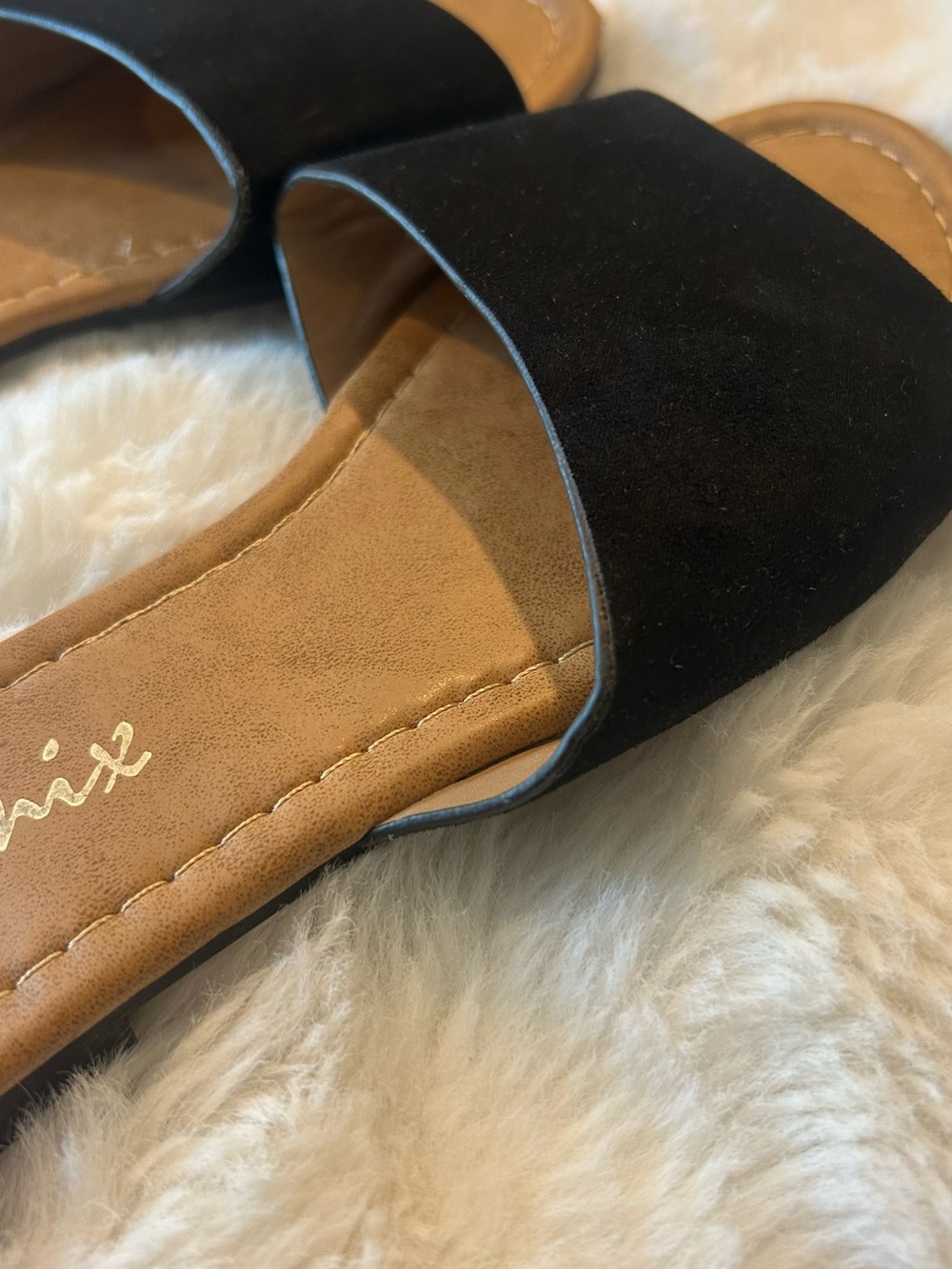 Black Slide Sandals for Women - Picture 3 of 6